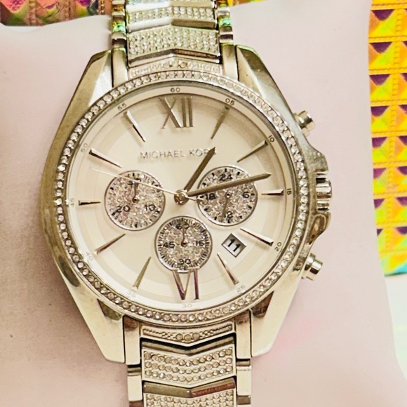Michael Kors Whitney Wren Silver Tone Watch - Picture 9 of 10